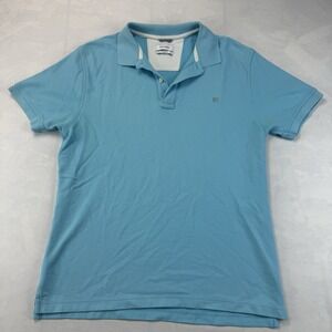 Pedro del Hierro Tailored Fit Polo Shirt Men's Large Blue Short Sleeve